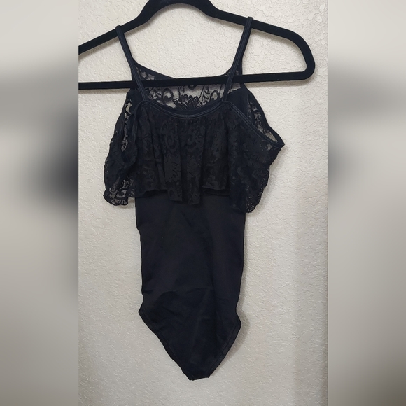 NWT TISSINI Bodysuit Shapewear - Black Lace Detailing and Lycra Body - Women's M - Picture 4 of 6